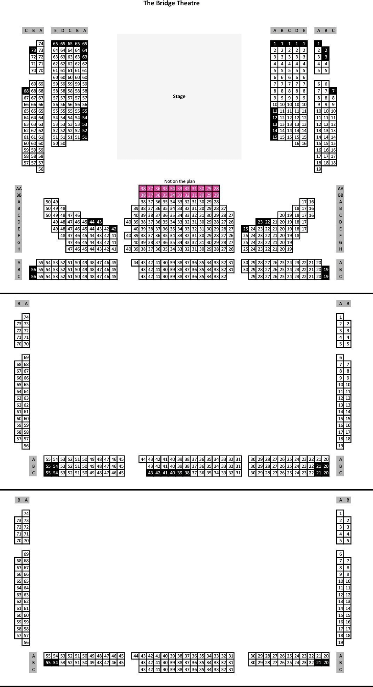 The Bridge Theatre - Plan de Salle The Bridge Theatre - Plan de Salle