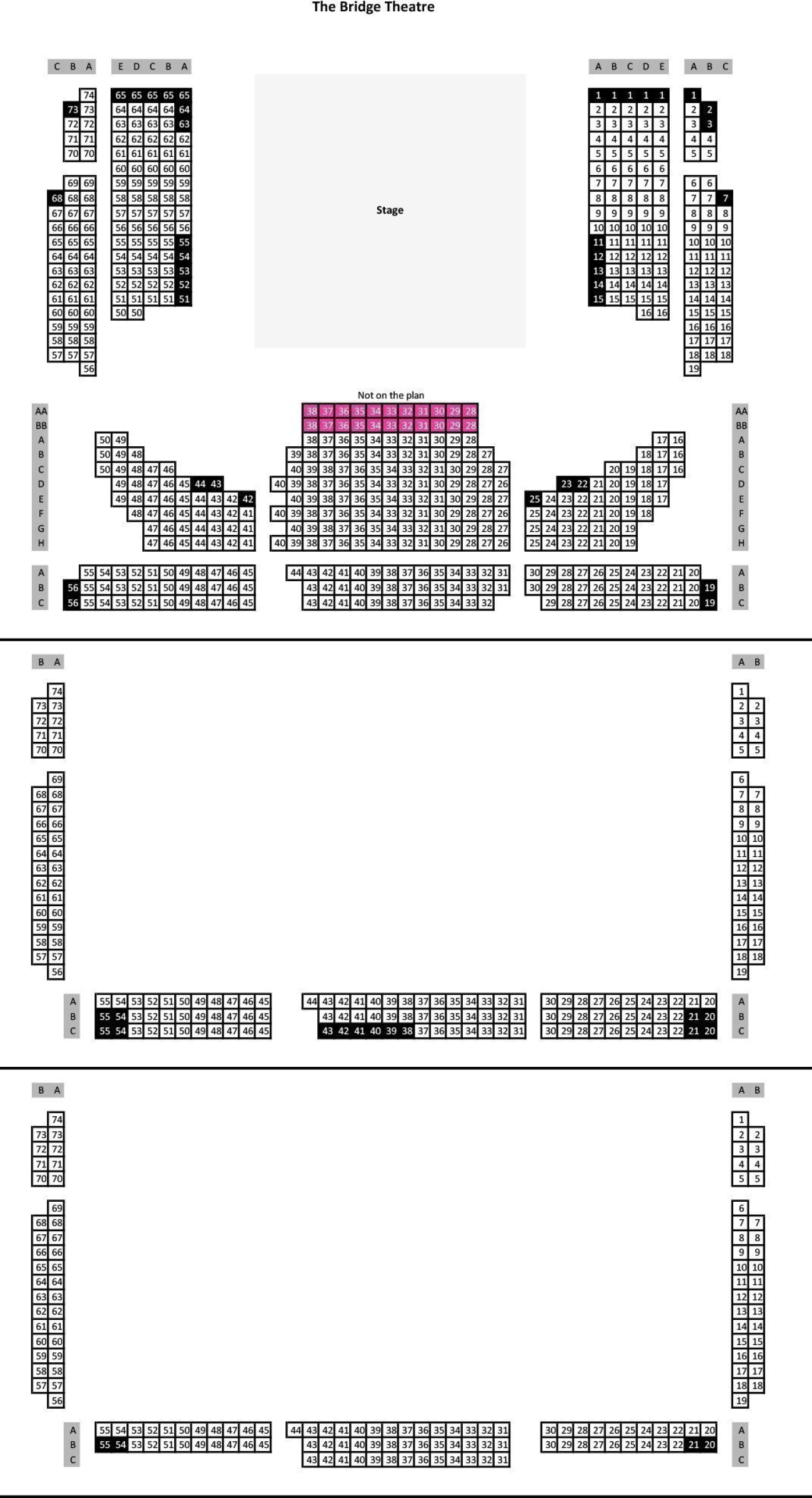 The Bridge Theatre - Plan de Salle