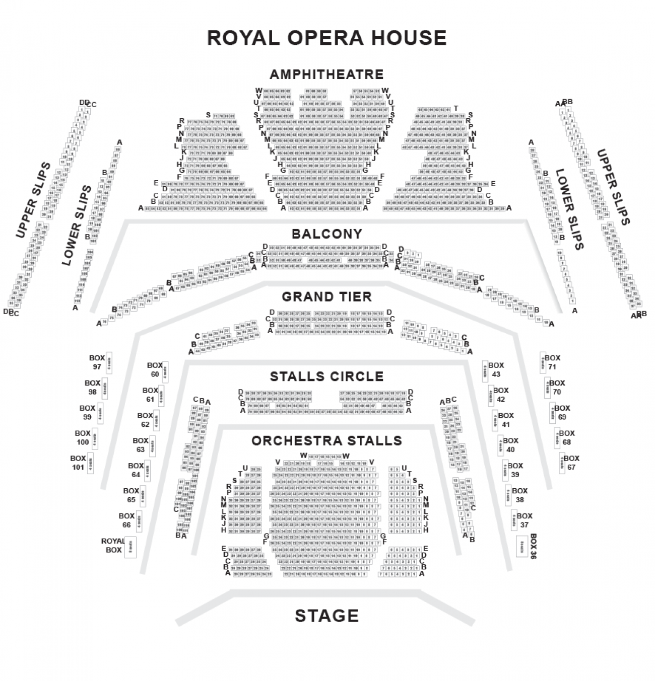 Royal Opera House - Plan de Salle Royal Opera House - Plan de Salle