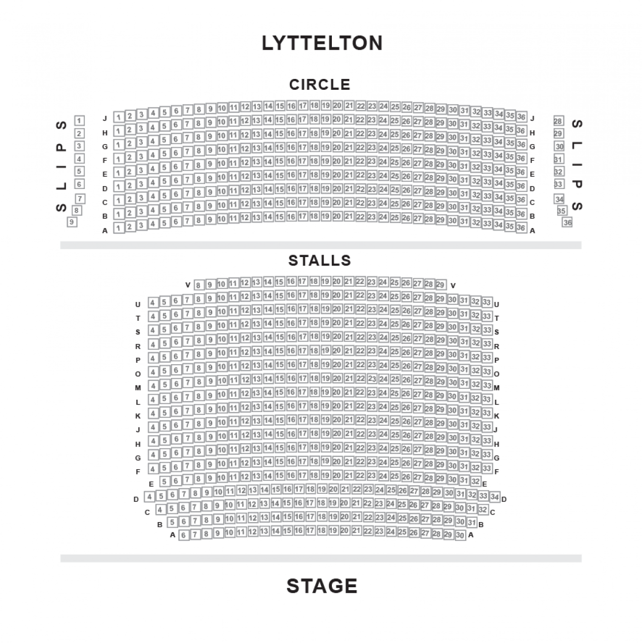 Lyttelton - National Theatre - Plan de Salle