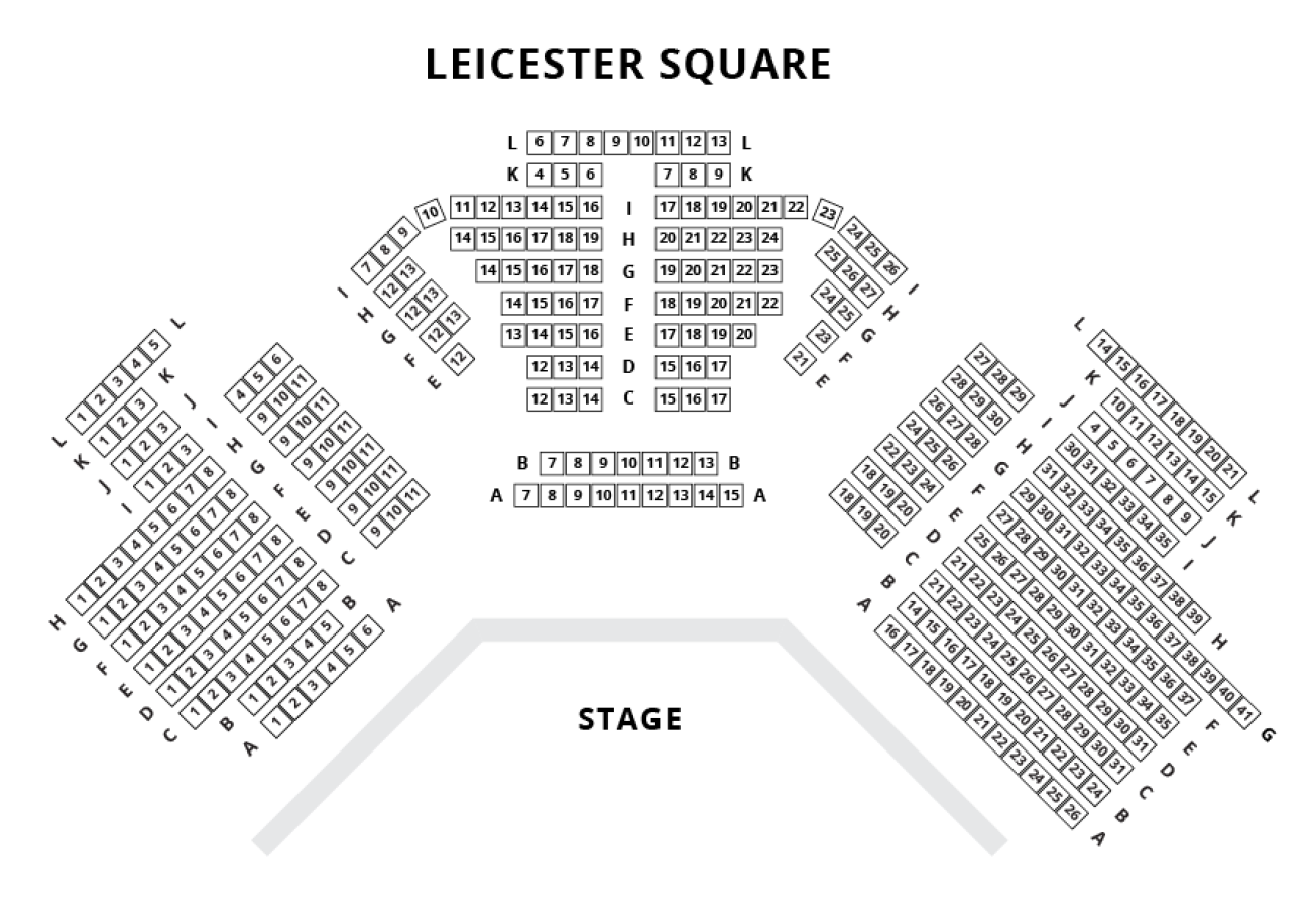 Leicester Square Theatre - Plan de Salle Leicester Square Theatre - Plan de Salle