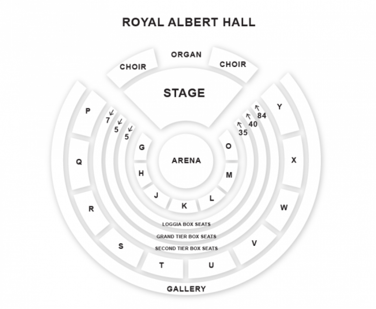 Royal albert hall plan de salle kurios par le cirque du soleil