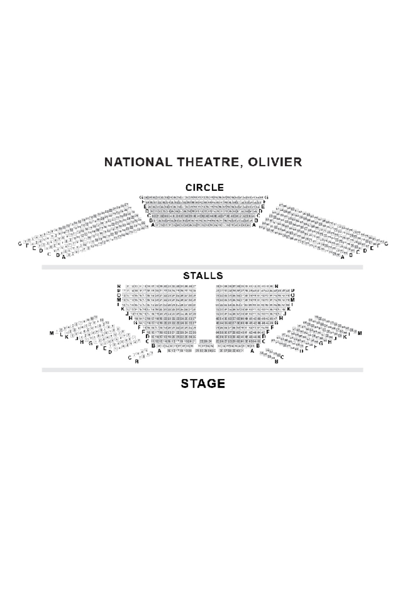 Olivier Theatre (National Theatre) - Plan de Salle