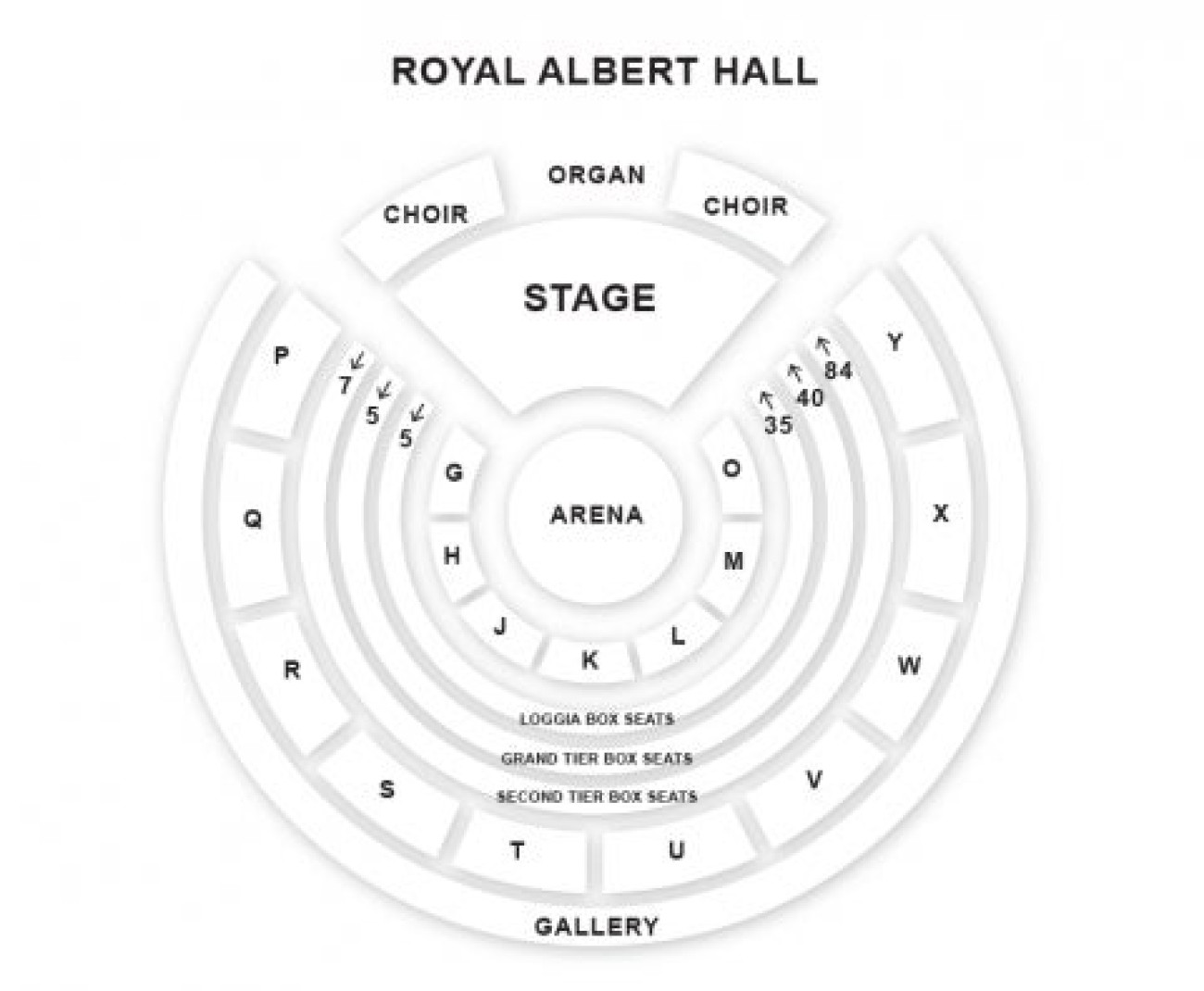 Royal Albert Hall - Plan de Salle