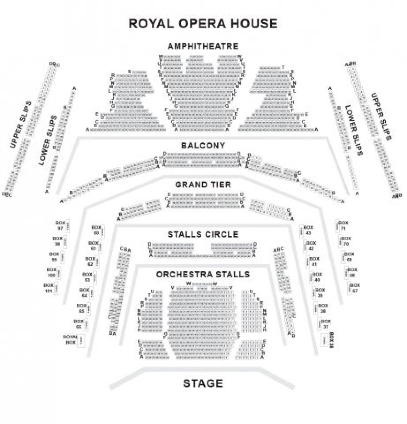 Royal Opera House - Plan de Salle
