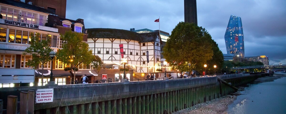 Le Globe Theatre sur la rive de la Tamise